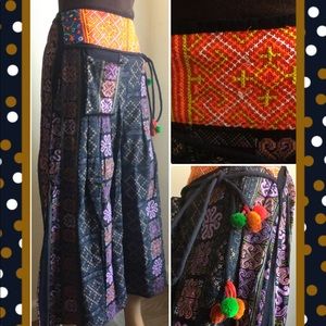 SOLD 🚨Hmong Tribal Boho Aladdin Wide Legs Pants